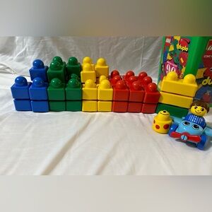 Primo Duplo Bundle - 58 Bricks, Rattle, Rare Plane, One Person.